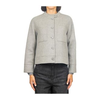 Max Mara Jassen, Dames, Grijs, S, Wol, Sarah Jacket