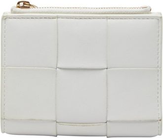 Bottega Veneta White Leather Wallet (Bi-Fold) (Pre-Owned)