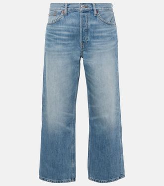 Re/Done Loose mid-rise cropped straight jeans