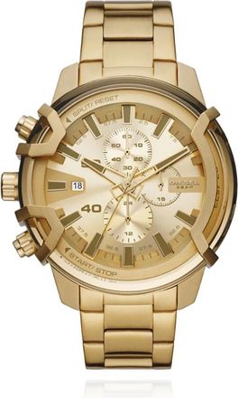 Diesel Griffed Chronograph Watch - Heren - Horloges - Geel - ONE Size - Accessoires