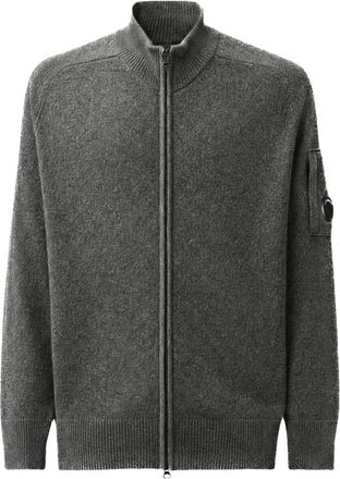 C.P. Company Volledige Rits Lamswollen Vest - Heren - Vesten - Groen - M - Wol - Truien & Vesten