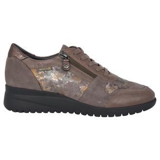 Mephisto Comfortabele leren sneakers in Taupe - Dames - Sneakers - Grijs - 42 1/2 EU - Leer - Schoenen