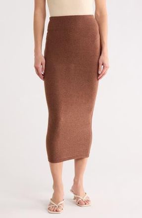 Go Couture Slit Maxi Skirt in Rust at Nordstrom Rack, Size Medium