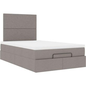 vidaXL Estructura De Cama Otomana Colch&oacute;n Tela Topo 120x190 Cm Vidaxl