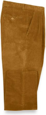 Paul Fredrick Cotton Stretch Corduroy Pleated Pants