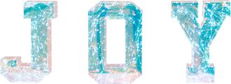 Beliani Beliani - Decoraci&oacute;n Led 3 Piezas Letrero Luminoso Usb Multicolor Joy Castor