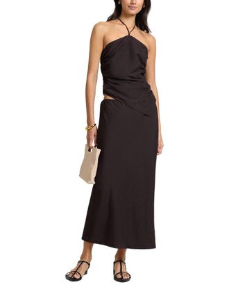 Onia Linen-Blend Midi Skirt