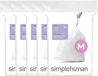 Simplehuman Code M Custom Fit Liners with Quick Dispense Packs in 100 Liners at Nordstrom, Size Refill