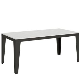 Itamoby Itamoby - Tavolo Flame Evolution Piano Noce 90x120 Telaio Allungato 224 Antracite