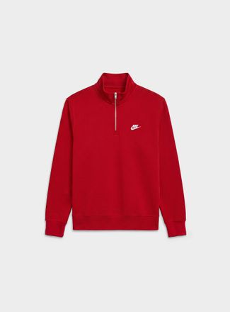 Nike Mens Sportswear Club zipped-collar cotton fleece sweatshirt Regular fit