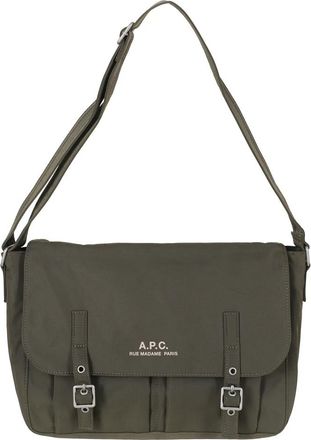A.P.C. Archive Messenger Bag - Heren - Schoudertassen - Groen - ONE Size - Polyester - Tassen