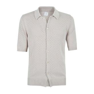 Eleventy Maglia Camicia Mezza Manica - male - Eleventy - Cardigans - Gray - S - Knitwear