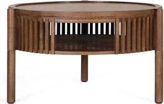 Giner&Colomer Mesa de centro de madera de mango de 80 cm