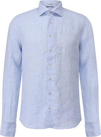 Stenstr&ouml;ms Casual Shirts, male, Blue, Size: XL Classic Linen Shirt