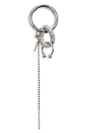 Justine Clenquet Dolly Crystal Key Chain in Palladium at Nordstrom