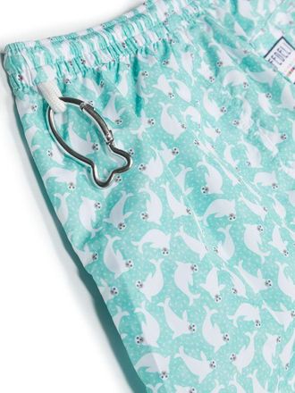 Fedeli Kids Graphic-Print Drawstring-Waistband Swim Shorts Ss24 B