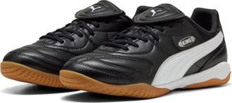 Puma Fussballschuh PUMA KING LIGA IT, Damen, Gr. 44,5, schwarz-weiss (puma schwarz, puma wei&szlig;, puma silber), Synthetik, Schuhe Fussballschuh