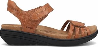 Taos Womens Mellow Leather Sandal In Honey