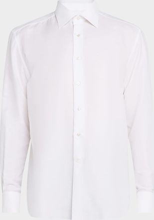 Stefano Ricci Mens Cotton-Linen Dress Shirt