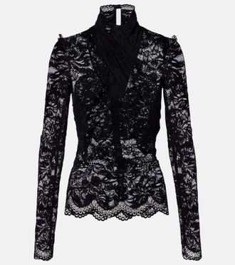 Paco Rabanne Floral lace top