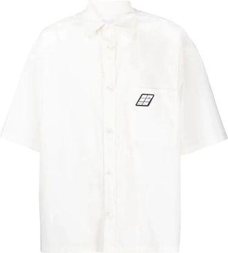 AMBUSH Witte Bowlingstijl Shirt - Heren - T-shirts - Wit - S - Katoen - Tops