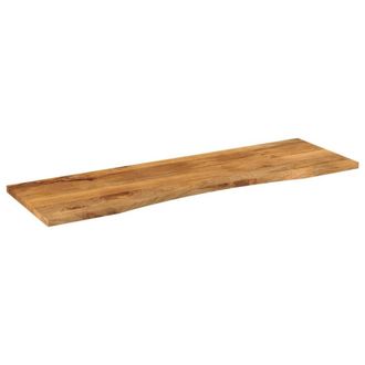 Berkfield Home Desk Top with Curve 160x50x2.5 cm Solid Wood Rough Mango in Brown