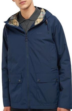 Barbour Domus Hooded Jacket in Navy/classic at Nordstrom Rack, Size X-Large
