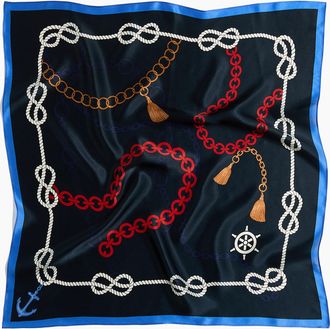 H&M Bedrucktes Seidentuch - Blue