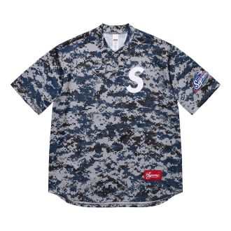 SUPREME S Logo Baseball Henley Digi Camo SS25KN95-DIGI-CAMO