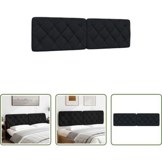 vidaXL vidaXL Cuscino per letto - Cuscino Testiera Nero 180 cm in Tessuto
