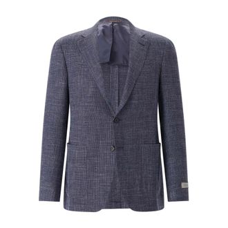 Canali Formele blazers - Heren - Pakken - Blauw - Maat: XL Leer