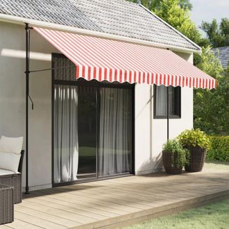vidaXL Tela De Repuesto De Toldo Rayas Rojas Y Blancas 3,5x2,5 M Vidaxl