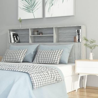 vidaXL Mueble Cabecero Color Gris Sonoma 160x19x103,5 Cm Vidaxl