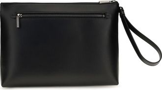 Christian Louboutin Mens Kosmica Leather Clutch Black Calf Bos Taurus Wallet