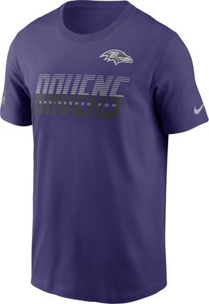 Nike Baltimore Ravens Sideline Team Issue Nike Mens Dri-FIT NFL T-Shirt in Purple | 02ET52M8G-TF9