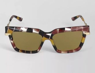 Bottega Veneta bv1242s 005 square sunglasses tortoiseshell arms