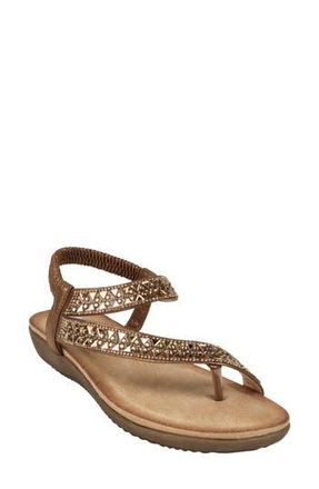 Good Choice Shoes Reille Embellished Ankle Strap Sandal in Bronze at Nordstrom Rack, Size 6.5