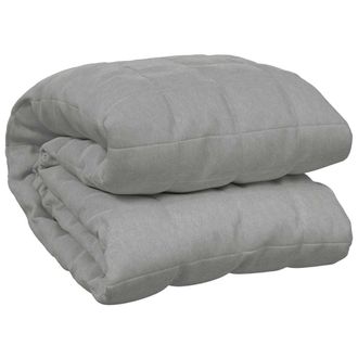 vidaXL Manta Con Peso Tela Gris 220x260 Cm 15 Kg Vidaxl