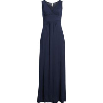 Loveappella V-Neck Jersey Maxi Dress in Midnight at Nordstrom, Size X-Large P