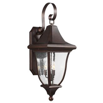 Netlighting Oakmont 3 Light Outdoor Large Wall Lantern Light Bronze IP44 E14