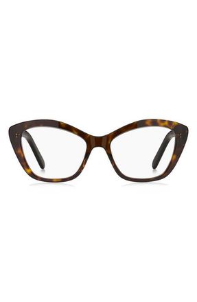 Marc Jacobs 53mm Rectangular Optical Glasses in Crystal Havana at Nordstrom