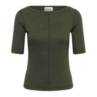 MY ESSENTIAL WARDROBE Mandy T-shirt - Dames - Tops - Groen - Maat: S Katoen