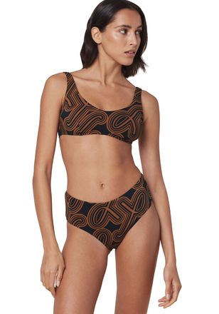 Triumph Bikini-Hose TRIUMPH Flex Smart Summer Maxi pt EX, Damen, Gr. XL, N-Gr, braun (braun, schwarz combination), Microfaser, Elasthan, Recycling-Polyamid, b