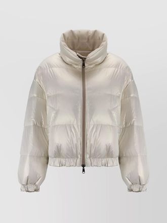 Brunello Cucinelli reversible quilted down jacket with high collar