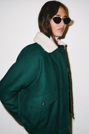H&M Padded Jacket in Dark Green at Nordstrom, Size Xx-Large