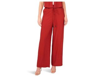 Vince Camuto Trousers With Ties Womens Casual Pants Chilli : XS, Nylon/Rayon