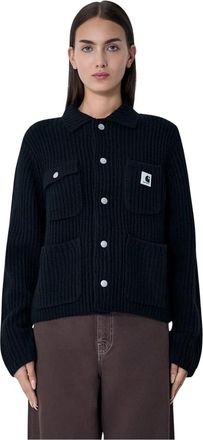 Carhartt Work in Progress Michigan Cardigan - Dames - Vesten - Zwart - XS - Wol - Truien & Vesten
