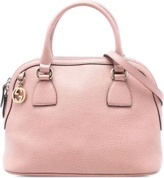 Gucci Pre-owned Handbags, female, Pink, Size: ONE SIZE Pre-owned Leather Handbag