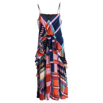 Diane Von F&uuml;rstenberg Diane Von Furstenberg Josie Sleeveless Midi Dress in Multicolor Silk