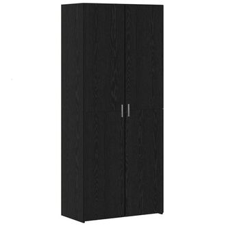 Berkfield Home Highboard Black Oak 40x42.5x185 cm Engineered Wood